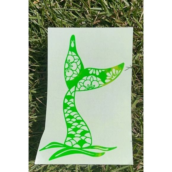 Mermaid Tail Holograpic Decal 6" - Picture 3 of 3